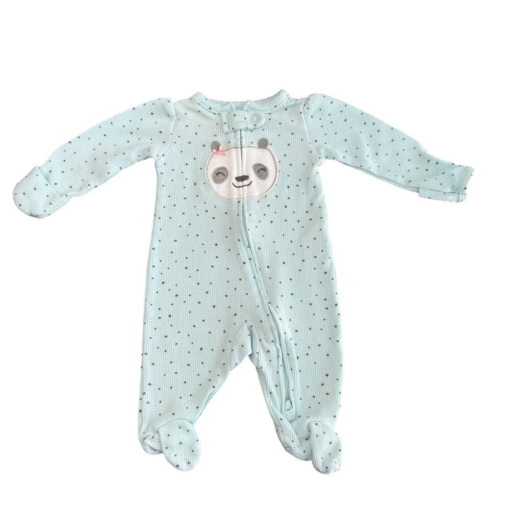 Carter's Footie Pajamas Baby Panda Bear Blue Newborn